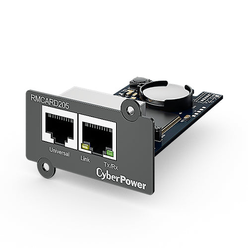 CyberPower Systems RMCARD205 – SNMP-Karte passend für professionelle USV – Online-USV – 3-Phasen-USV – ePDU – ATS – inklusive ENVIROSENSOR-Port Hardware