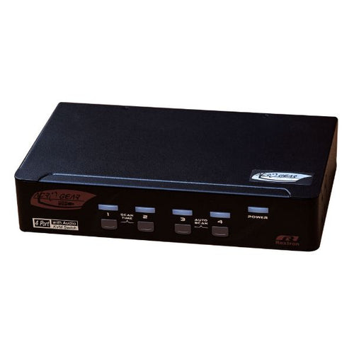 DAAG114 - REXTRON DAAG114 - 4 Port DVI/USB KVM Switch w/ Audio Black