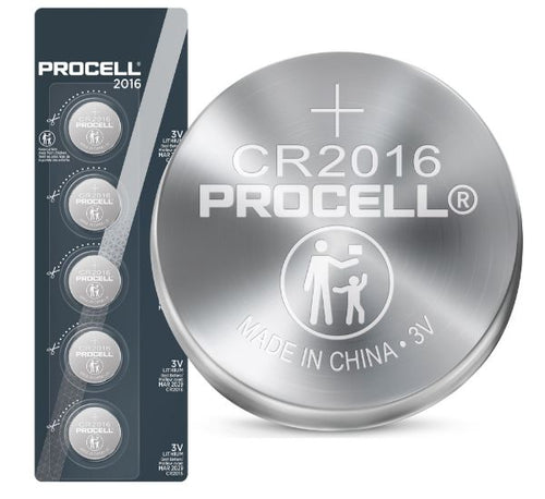 PROCELL DURPC2016 - Lithium CR2016 Coin Battery Box of 20 (4x Strips of 5)