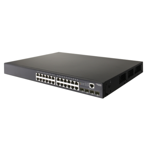 ECS4100-28P - EDGECORE ECS4100-28P - 24 Port Gigabit PoE+ Managed L2+/L3 Lite Switch. 4x GE SFP Ports. 1x RJ45