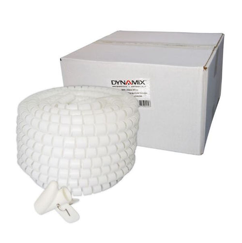 EW-2520W - DYNAMIX EW-2520W - 20mx25mm Easy Wrap Cable Management Solution Bulk Packed White Includes Tool