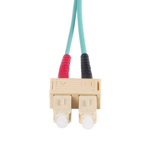DYNAMIX FL-SCSC50-2 - 2M 50u SC/SC OM3 Fibre Lead Duplex Multimode Aqua LSZH Jacket