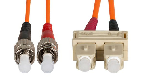 DYNAMIX FL-SCST-10 - 10M 62.5u SC/ST OM1 Fibre Lead Duplex Multimode Orange LSZH Jacket