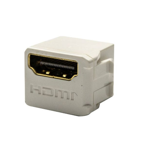 DYNAMIX FP-HDMI20 - HDMI 2.0 Keystone Coupler Length 19.2mm Gold Plated White