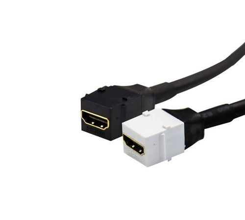 DYNAMIX FP-HDMIKPT - 0.15m HDMI2.0 Keystone Jack White to Black Pigtail Supports 4K/60Hz