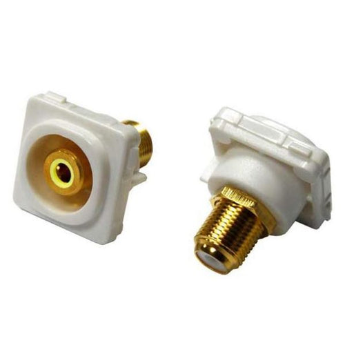 AMDEX FP-RCA-YE - Yellow RCA to RCA Jack. Gold Plated
