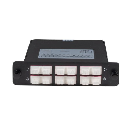 DYNAMIX FPP-MPOMM-LC24 - MPO OM4 6 Port LC Quad Multimode 24 Fibre Cassette Dual Polarity A/C