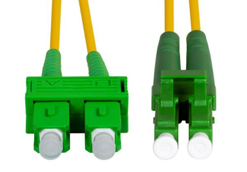 FSM-LCASCA-2 - DYNAMIX FSM-LCASCA-2 - 2M 9u LC APC/SC Duplex Single Mode G657A1 Bend Insensitive Fibre Lead Yellow LSZH Jacket