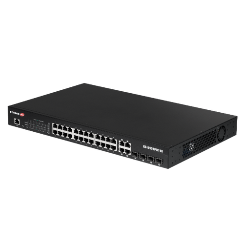 GS-5424PLCV3 - EDIMAX GS-5424PLCV3 - 28 Port Surveillance Long Range Gigabit PoE+ Web Smart Switch