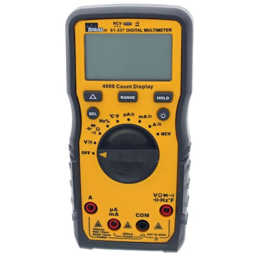 IDL61-337 - IDEAL INDUSTRIES IDL61-337 - 600V Auto Range Multimeter 600V AC/DC CAT III Rating