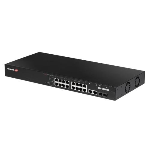 IGS-5218PLC - EDIMAX IGS-5218PLC - Industrial Surveillance VLAN 18-Port Gigabit PoE+ Web Smart Switch