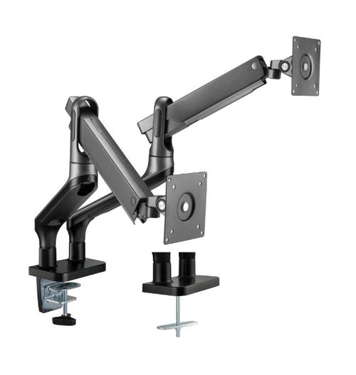 LDT50-C024 - BRATECK LDT50-C024 - 17''-32'' Premium Aluminium Dual Spring-Assist Desk Mount Monitor Arm. Supports VESA