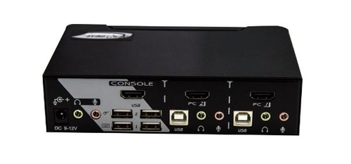 MAAG-112 - REXTRON MAAG-112 - 2 Port HDMI USB KVM Switch w/ Audio. USB Console. Full HD (1920x1080). 7.1 Channel