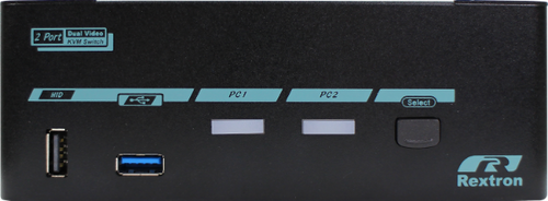 PAAG-E3122 - REXTRON PAAG-E3122 - 2-Port Dual View DisplayPort USB3.0 KVM Switch. Supports 4K60 Max. Support USB