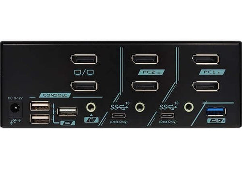 PAAG-ET3122B - REXTRON PAAG-ET3122B - 2 Ports Dual Monitor 8K DisplayPort 1.4 KVM Switch w/ USB 3.2 Gen 2 Audio Hotkek