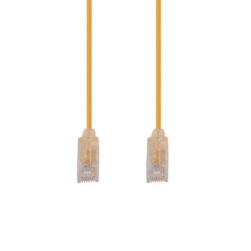 PLSY-C6-1-25 - DYNAMIX PLSY-C6-1-25 - 1.25m Cat6A 10G Yellow UTP LSZH Patch Lead 30AWG 802.3af Unshielded Plug.