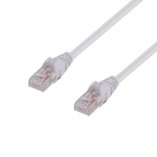 DYNAMIX PLW-C6A-10 - 10m Cat6 White UTP Patch Lead T568A 250MHZ 24AWG Unshielded Plug.