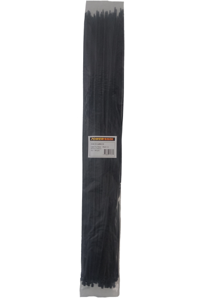 POWCT9144BK-100 - POWERFORCE POWCT9144BK-100 - 4.8 x 914mm Black UV Cable Ties Pack of 100 22kgs Tensile Strength