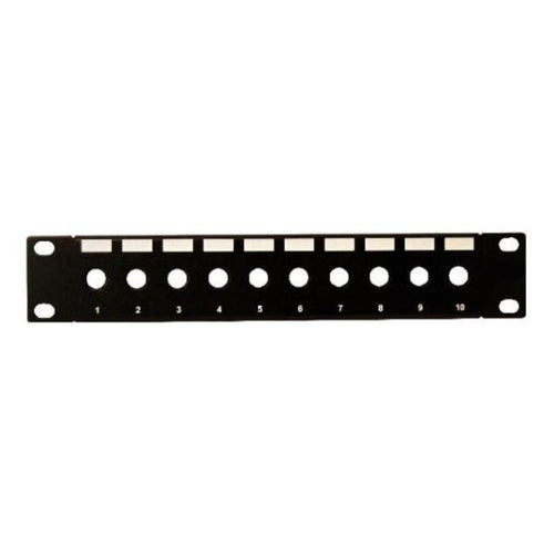 PP10-UF-10 - DYNAMIX PP10-UF-10 - 10'' 10 Port Unloaded F-Connector Patch Panel for 10'' Cabinet R10 series