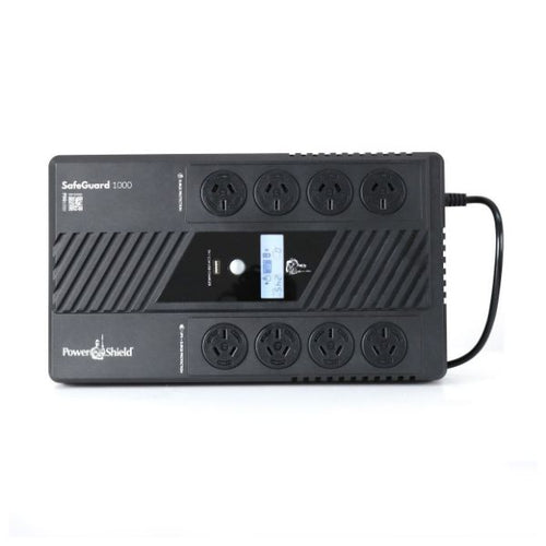 PSG1000 - POWERSHIELD PSG1000 - SafeGuard 1000VA (600W) Line Interactive UPS 4 x NZ Battery Back Up & Surge Out