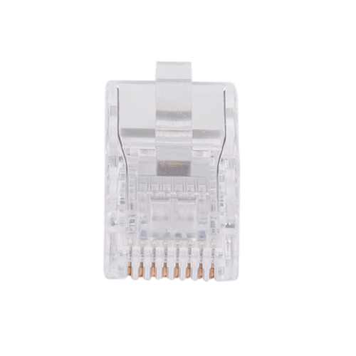 RJ-45-20 - DYNAMIX RJ-45-20 - RJ45 Plug 20pc Bag 8P8C Modular Plug Flat & Standed 50 Micron