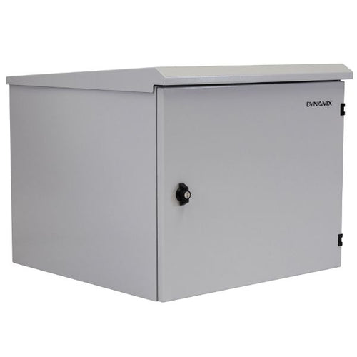 RODW9-500 - DYNAMIX RODW9-500 - 9RU Outdoor Wall Mount Cabinet External Dims 611x525x515. IP65 Rated Lockable Front Door