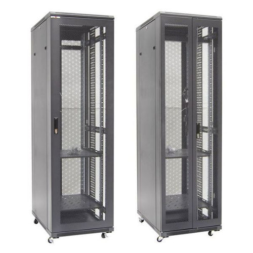 RSME4268 - DYNAMIX RSME4268 - 42RU Server Cabinet 800mm Deep Front Mesh Door Rear Mesh Double Doors