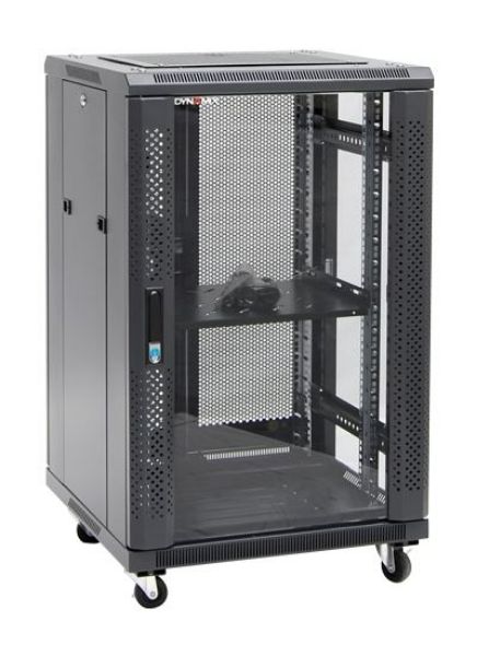 RSR18-6X7 - DYNAMIX RSR18-6X7 - 18RU Server Cabinet 700mm Deep (600x700x1008mm) Incl. 1x Fixed Shelf 4x Fans 25x Cage