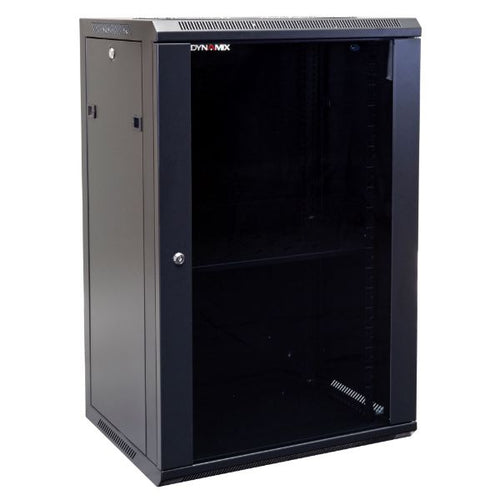 RWM18 - DYNAMIX RWM18 - 18RU Wall Mount Cabinet 450mm Deep (600 x 450 x 910mm) Incl 1x Fixed Shelf 2x Fan