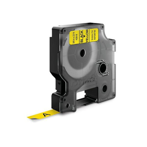 S0720730 - DYMO S0720730 - Genuine D1 Label Cassette Tape 9mm x 7M Black on Yellow Suitable for the Label Manager