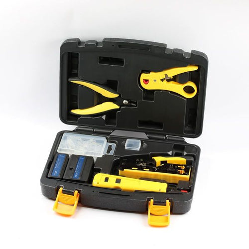 STK-9603 - SPROTEK STK-9603 - 6 Piece Network Installation Kit Storage Case. Punch Down Tool RJ45 LAN