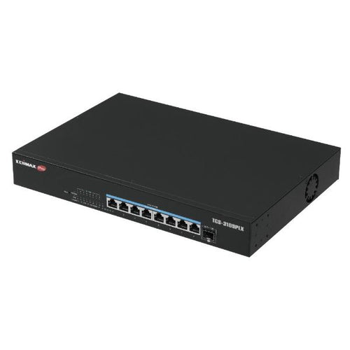 TGS-3109PLX - EDIMAX TGS-3109PLX - 8 Port 2.5GbE PoE++ Web Smart Switch w/ 1x 10GbE SFP+ Port