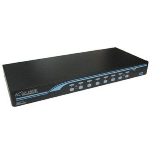 UCNV108D - REXTRON UCNV108D - 1-8 USB/PS2 Hybrid KVM Switch w/ USB Console Ports Includes 8x 18m USB 2in1 leads