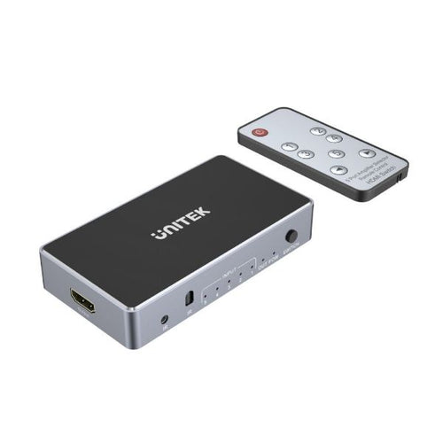 UNITEK V1110A - 5-In-1-Out 4K HDMI 1.4b Switch. Supports up to 4K@30Hz (UHD) Resolution (3840 x 2160)