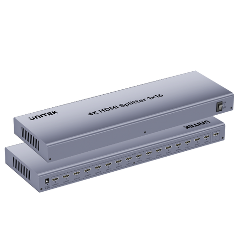 V1137A - UNITEK V1137A - 1-in-16-Out HDMI Splitter. Mirror Mode for up to 16 Monitors Supports 4K Content