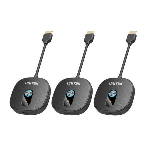 V1711A - UNITEK V1711A - Wireless 1080p HDMI Transmitter with 2x Receivers Supports Dual Screen Mirroring