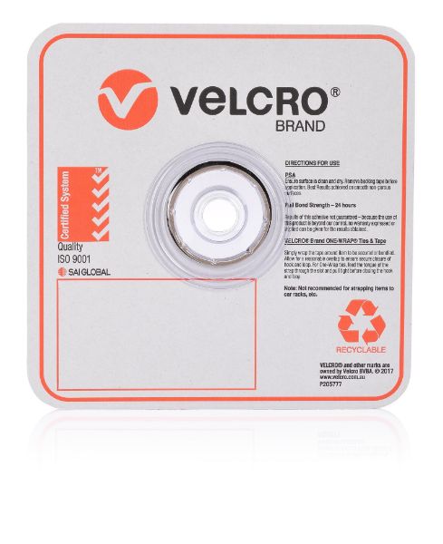 VEL189755 - VELCRO VEL189755 - One-Wrap 12.5mm Continuous 22.8m Roll. Cut to Length. Self-engaging reusable