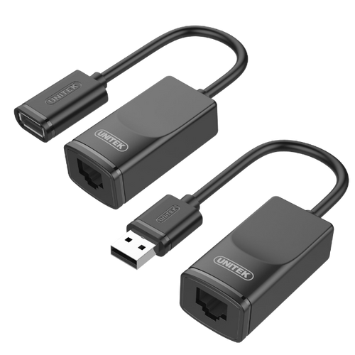 Y-UE01001 - UNITEK Y-UE01001 - USB 1.1 Extension Over RJ45 60m. Use Cat.5 Cat.5e or Cat.6 RJ45 LAN Cable.