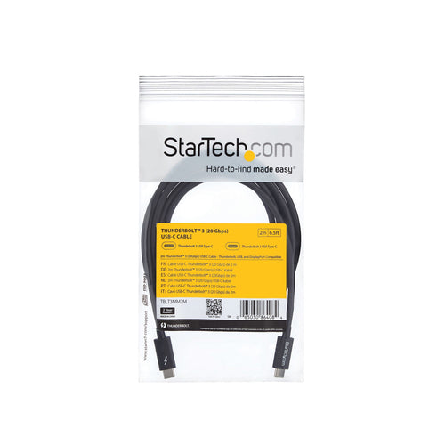 StarTech.com TBLT3MM2M - 2m Thunderbolt 3 (20Gbps) USB-C Cable -