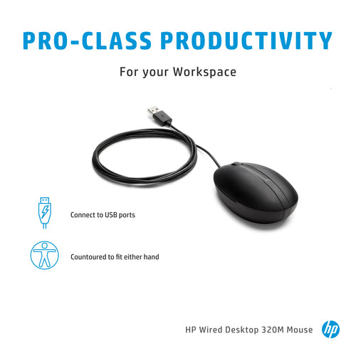 9VA80AA - HP Wired Desktop 320M Mouse
