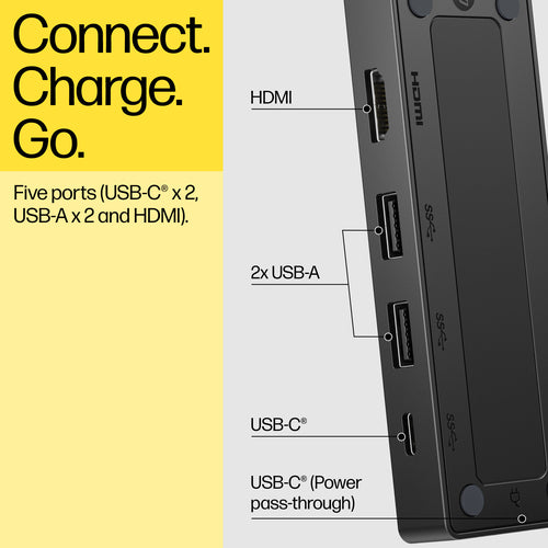 86S97UT - HP USB-C TRAVEL HUB G3