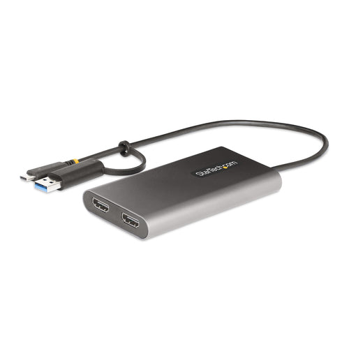 STARTECH.COM USB-A / USB-C TO DUAL-HDMI ADAPTER/CONVERTER, 4K 60HZ, 100W PD 3 YR