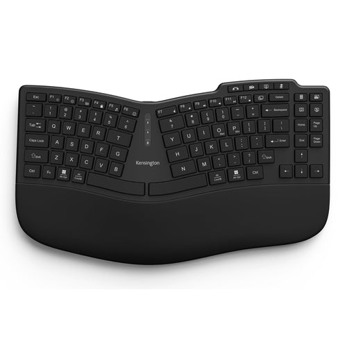 K75491US - KENSINGTON PRO FIT ERGONOMIC EQ TKL RECHARGEABLE WIRELESS KEYBORD, USB/BLUETOOTH, 3Y