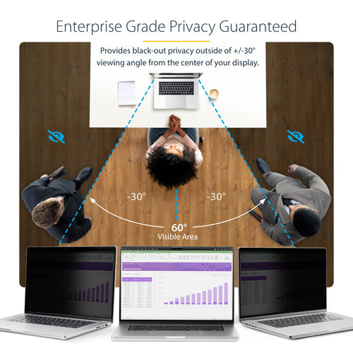 STARTECH.COM 13IN MACBOOK AIR M2/M3 LAPTOP PRIVACY SCREEN, 2 YR