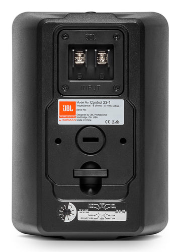 JBL PROFESSIONAL CONTROL23-1 - 2 WAY 100W 3IN DUAL IMP SPEAKER W/BRK BLACK