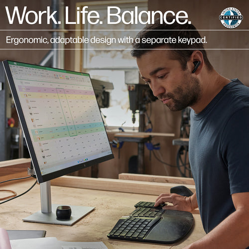 7E756AA - HP 965 BLK WL ERGO KBD