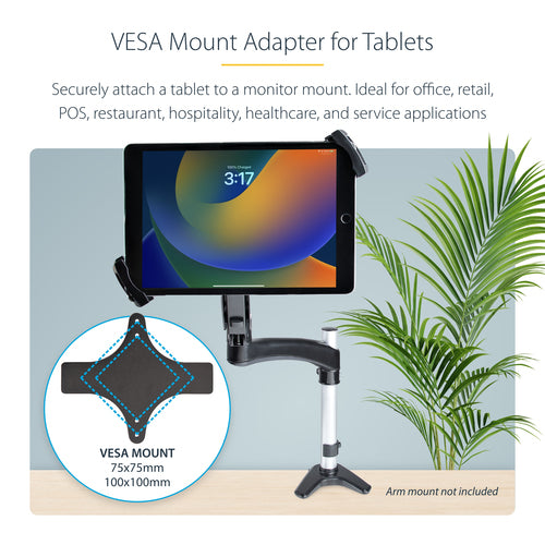 TABLET-VESA-ADAPTER - STARTECH.COM VESA MOUNT ADAPTER FOR TABLETS 7.9-12.5IN, ANTI-THEFT CLAMP 5 YR