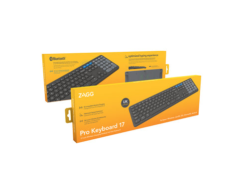 Zagg Wireless - Bluetooth/USB C Full Sized Keyboard