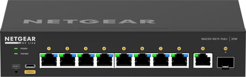 Netgear GSM4210PD-100AUS - M4250-9G1F-POE+ DM SWITCH 8X1G POE+ 110W
