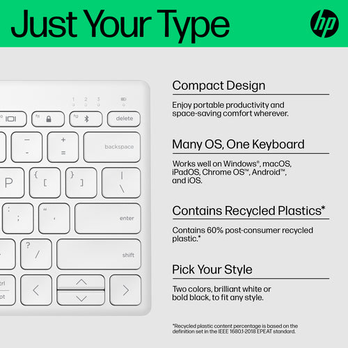 HP 692T0AA - 350 WHT Compact Multi-Device KBD